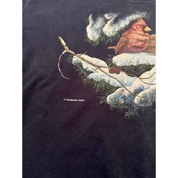 Vintage Sweatshirt Crewneck Winter Bird Granny Core Cozy Season Graphic X Large - Picture 3 of 8